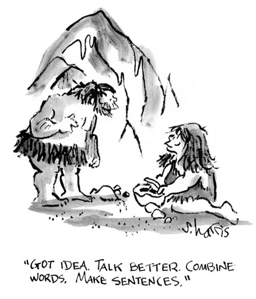 Got idea. Talk better. Combine words. Make sentences.