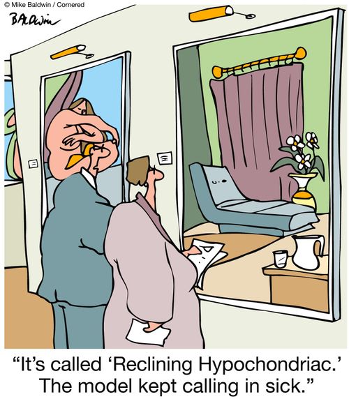 'It's called the 'Reclining Hypochondriac.' The model kept calling in sick.'