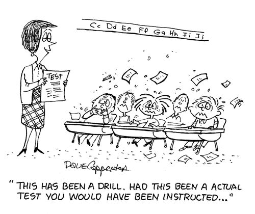 'This has been a drill. Had this been an actual test you would have been instructed...'