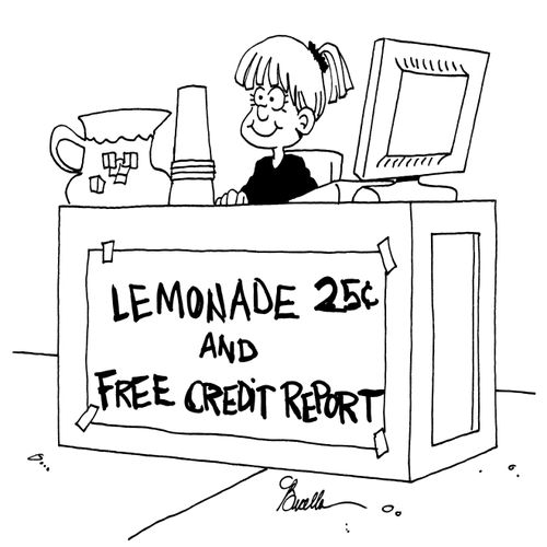 Lemonade and Free Credit Report Stand
