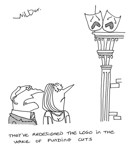 'They've redesigned the logo in the wake of funding cuts.'