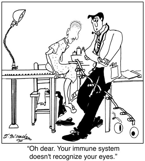 'Oh dear. Your immune system doesn't recognize your eyes.'