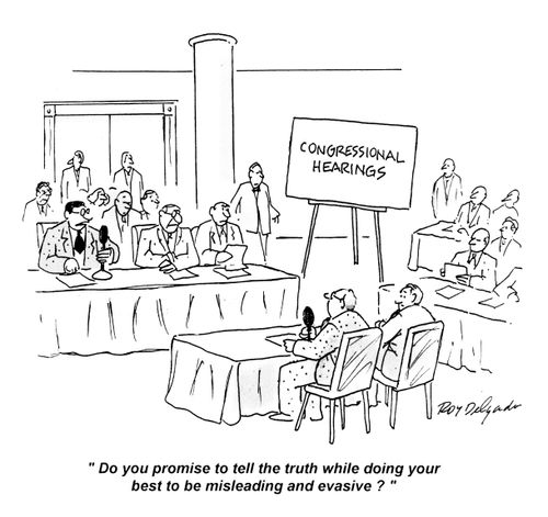 'Do you promise to tell the truth while doing your best to be misleading and evasive?'
