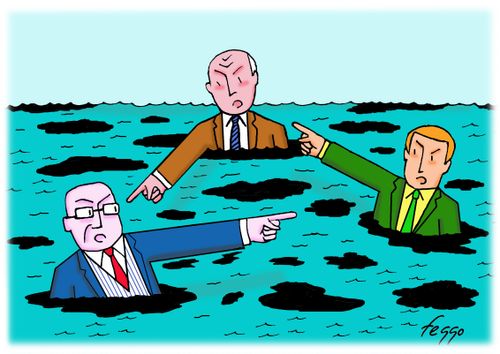 Oil Spill Blame.