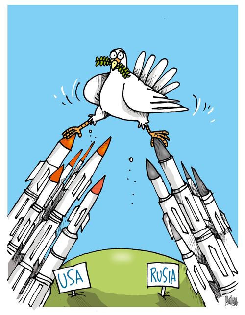Arms race - USA and Russia.