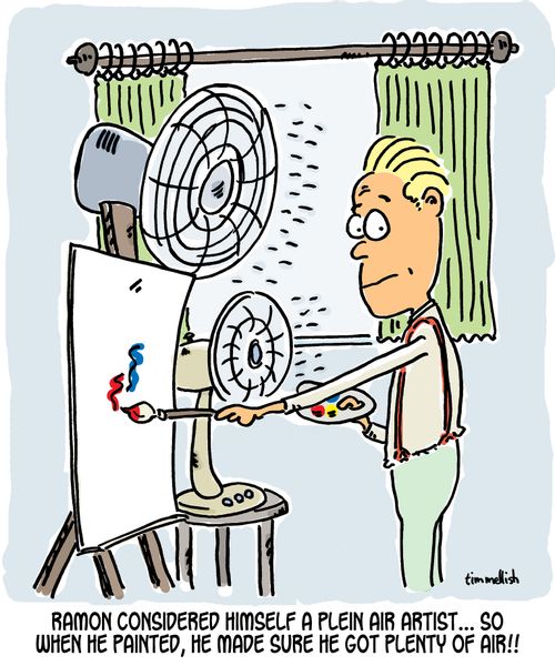 Ramon considered himself a plein air artist...so when he painted, he made sure he got plenty of air!!