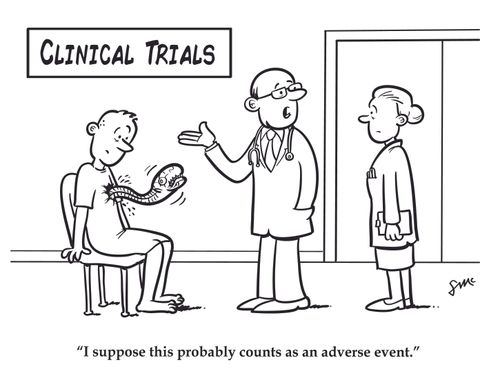 I suppose this probably counts as an adverse event.