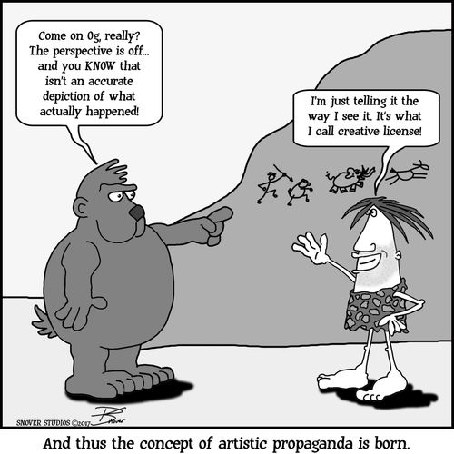 And thus the concept of artistic propaganda is born.
