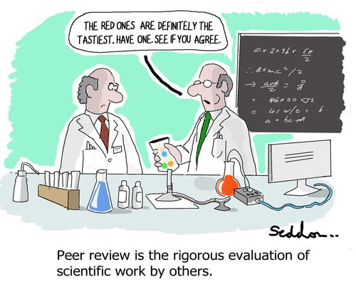 Peer review is the rigorous evaluation of scientific work by others.