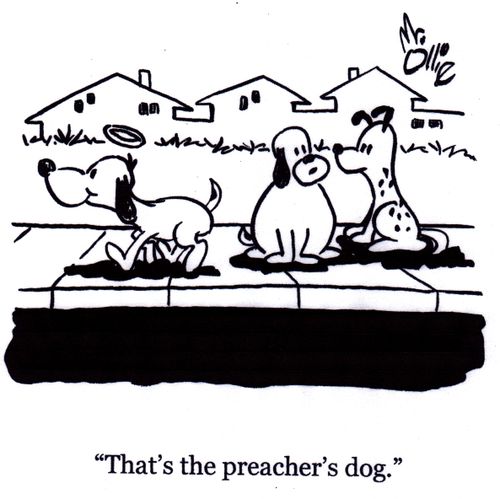 "That's the preacher's dog."