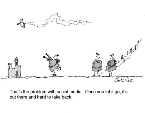 "That's the problem with social media. Once you let it go, it's hard to take back."