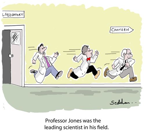 "Professor Jones was the leading scientist in his field."