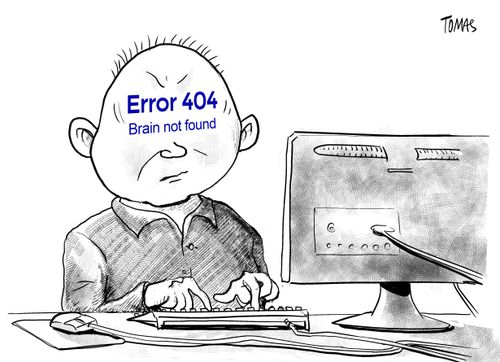 "Error 404: Brain not found"