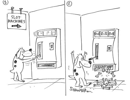 Slot Machines - Dog Wins Pile of Bones.
