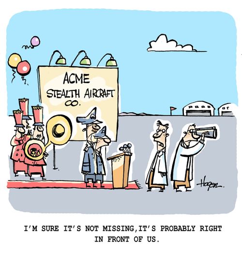 'I'm sure it's not missing, it's probably right in front of us.'