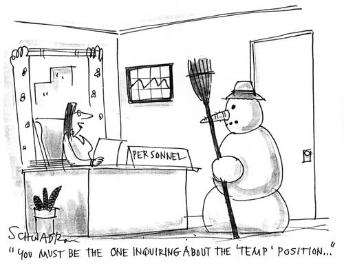 'You must be the one inquiring about the 'temp' position...'