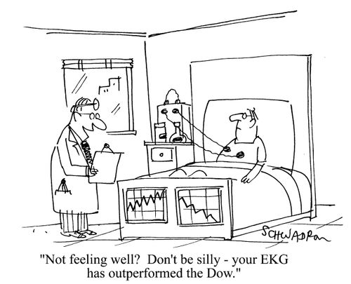 'Not feeling well?  Don't be silly - your EKG has outperformed the Dow.'
