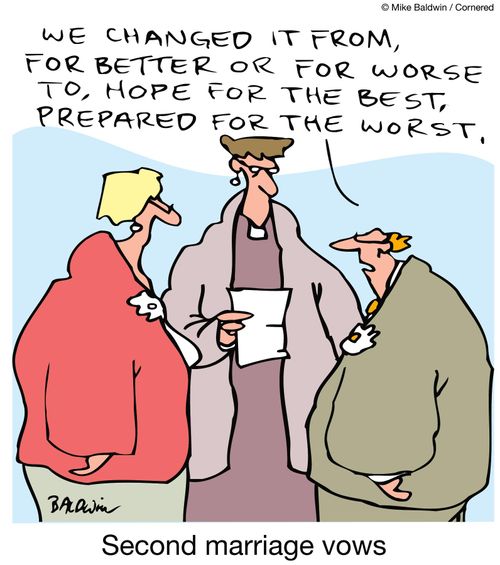 Second marriage vows.