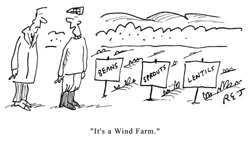 It's a wind farm.
