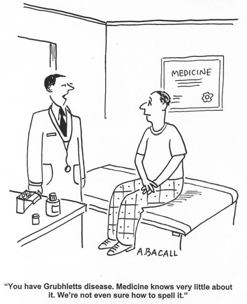 Doctor informing patient about a disease.