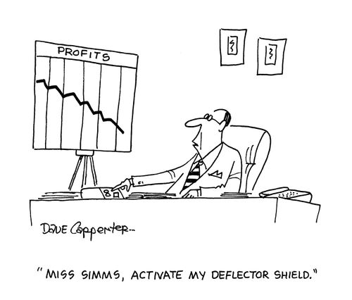 'Miss Simms, activate my deflector shield.'