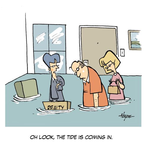 'Oh look, the tide is coming in.'