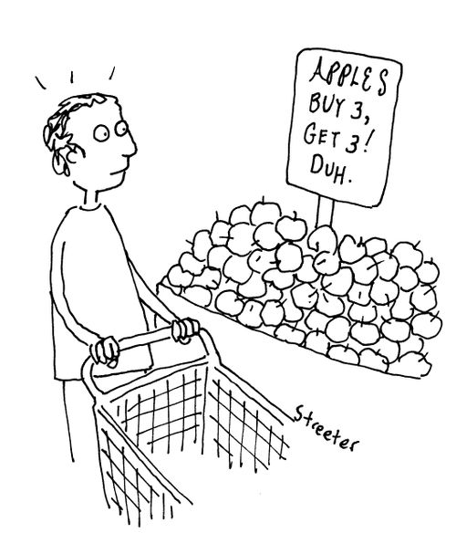 Apples - Buy 3, Get 3 - Duh.