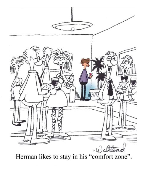 Herman likes to stay in his comfort zone.