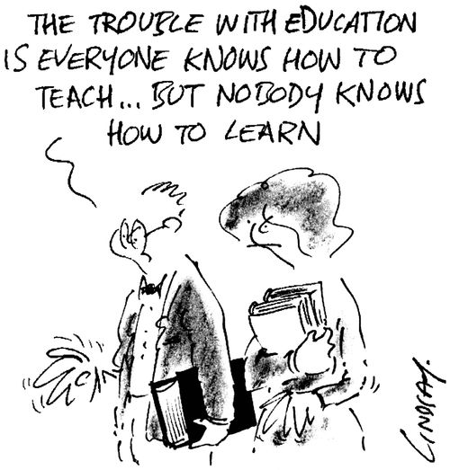 'The trouble with education is everyone knows how to teach, but nobody knows how to learn.'