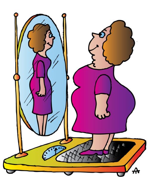 Woman and scale