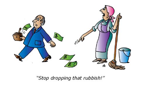 'Stop dropping that rubbish!'