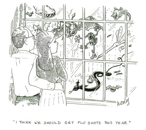 'I think we should get flu shots this year.'
