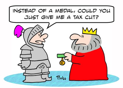 'Instead of a medal, could you just give me a tax cut?'