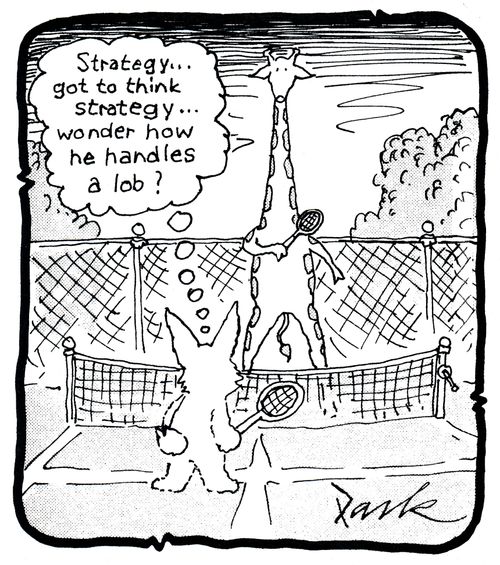 'Strategy , , , got to think strategy , , ,'