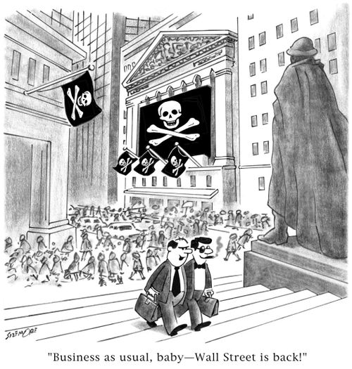 'Business as usual, baby - Wall Street is back!'