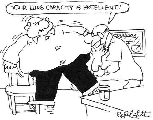 "Your lung capacity is excellent!"