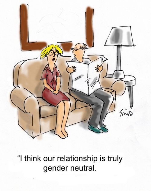 "I think our relationship is truly gender neutral."