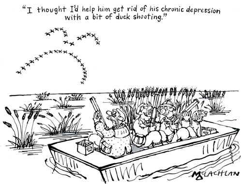 'i thought I'd held him get rid of his chronic depression . . .'