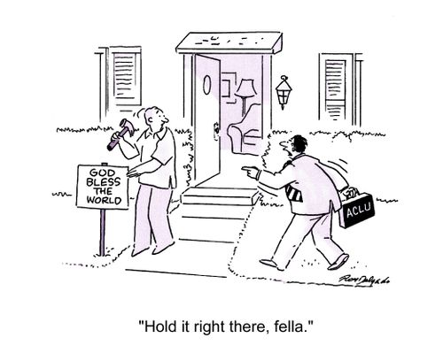 'Hold it right there, fella.'