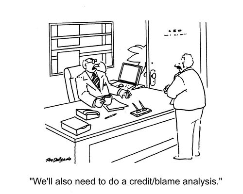 'We'll also need to do a credit/blame analysis.'