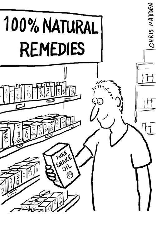 Alternative medicine - some of its remedies are possibly nothing more than snake oil