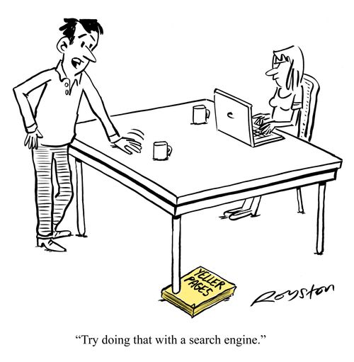 'Try doing that with a search engine.'