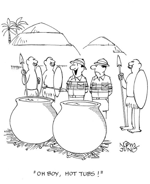 'Oh boy, hot tubs!'