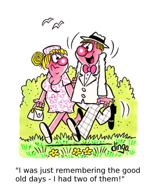 'I was just remembering the good old days - I had two of them!'