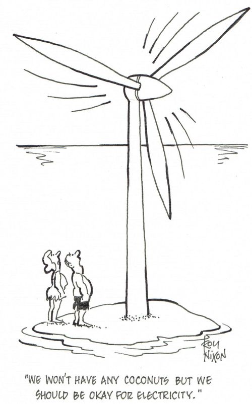 'We won't have any coconuts but we should be okay for electricity.'