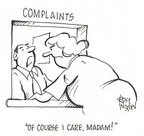 'Of course I care, madam!'