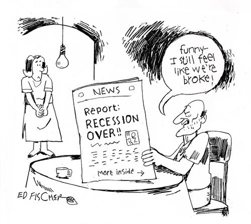 "Funny - I still feel like we're broke!"