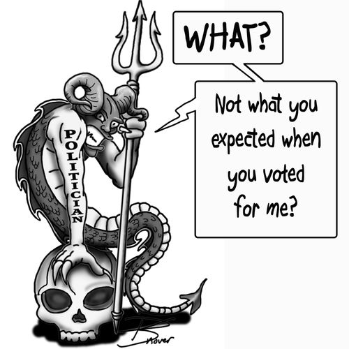 "What? Not what you expected when you voted for me?"