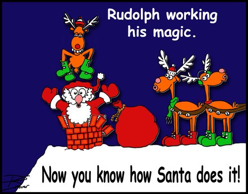 Rudolph working his magic.