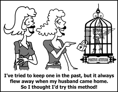 "I've tried to keep one in the past, but it always flew away when my husband came home. So I thought I'd try this method!"